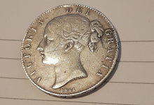 Cargar imagen en el visor de la galería, Queen Victoria 1844 Silver Crown Coin, £85